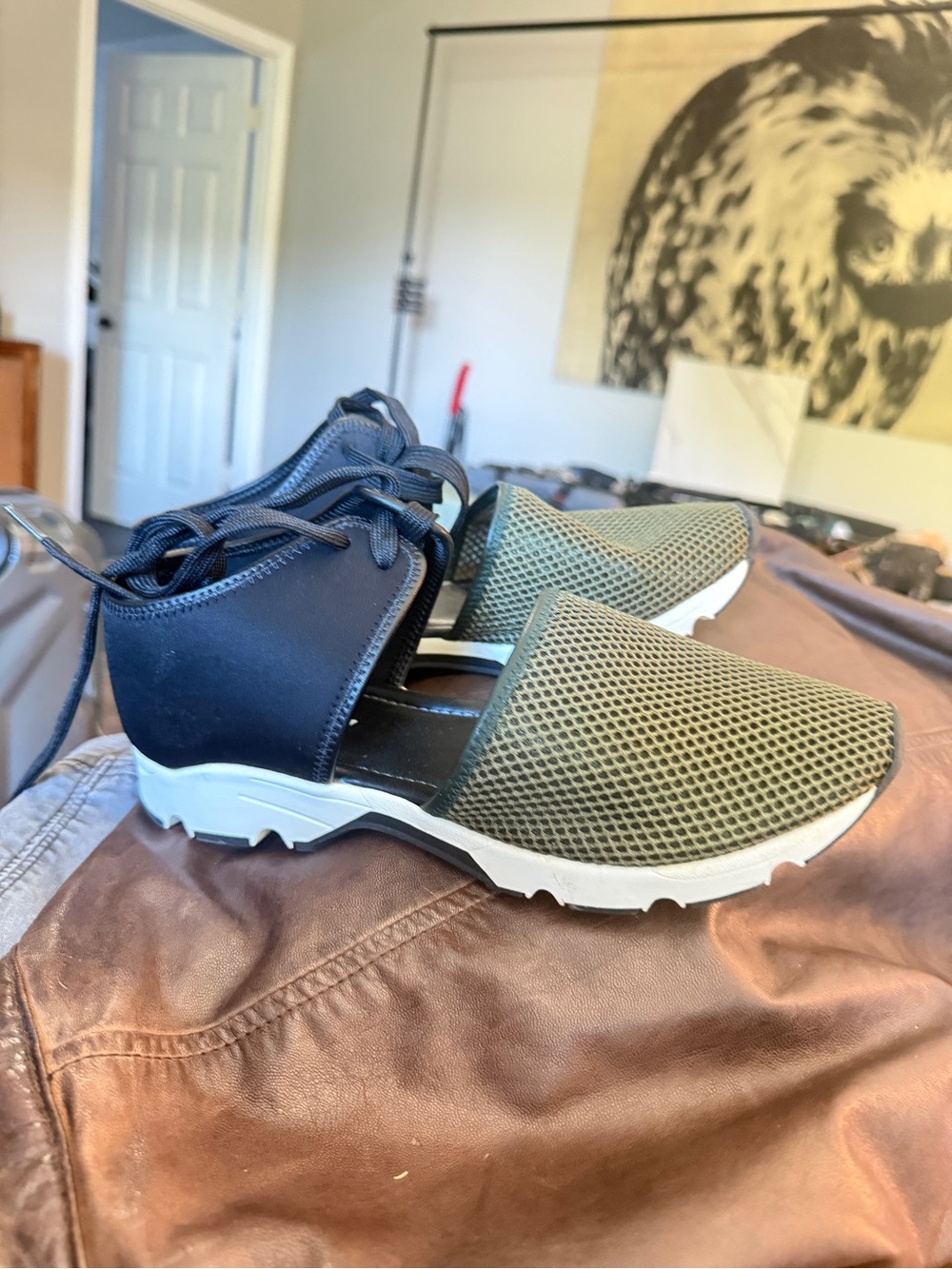 Women’s ALL BLACK Olive Mesh Casual Sneakers